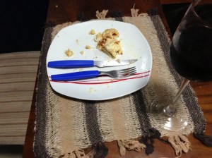 Pizza com vinho.