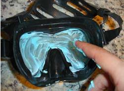 máscara embaçada não foca